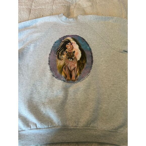 Vintage‎ 90s Indian print crewneck sweater - Picture 1 of 7